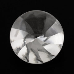 CRYSTAL BUFFTOP ROUND WITH TWISTED CONCAVE (DES#31) 12MM 5.30 Cts.