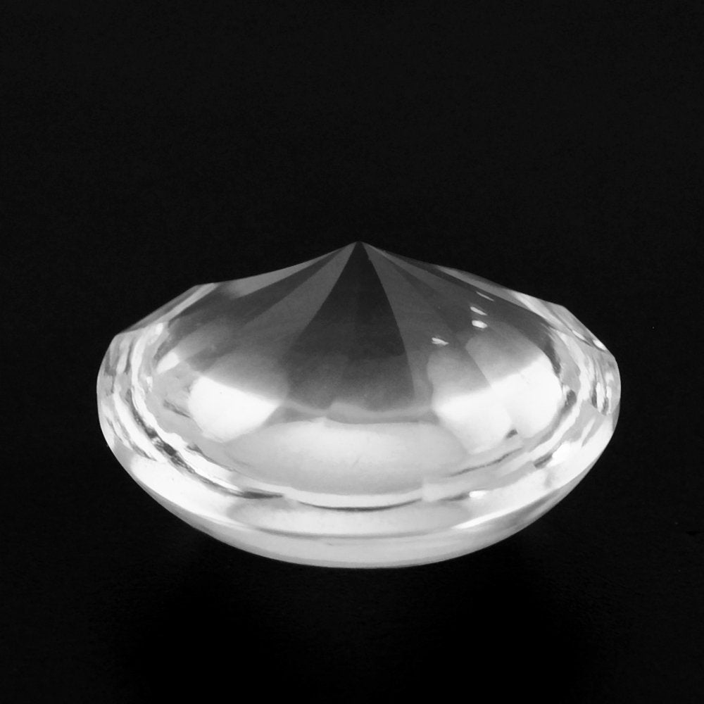 CRYSTAL BUFFTOP ROUND WITH TWISTED CONCAVE (DES#31) 12MM 5.30 Cts.