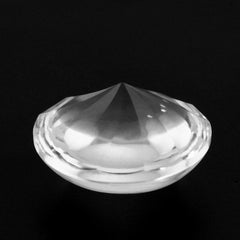 CRYSTAL BUFFTOP ROUND WITH TWISTED CONCAVE (DES#31) 12MM 5.30 Cts.