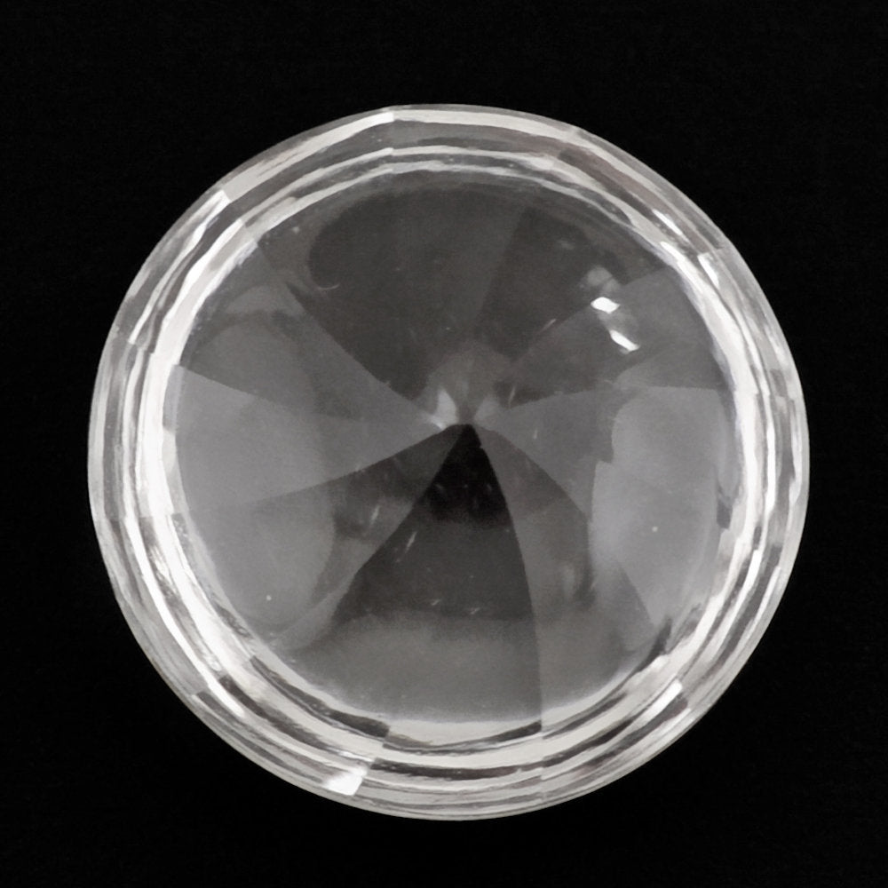 CRYSTAL BUFFTOP ROUND WITH TWISTED CONCAVE (DES#31) 12MM 5.30 Cts.