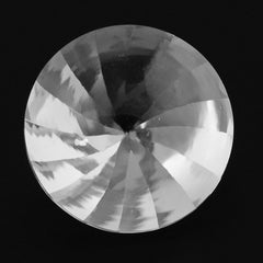 CRYSTAL BUFFTOP ROUND WITH TWISTED CONCAVE (DES#31) 15MM 11.55 Cts.