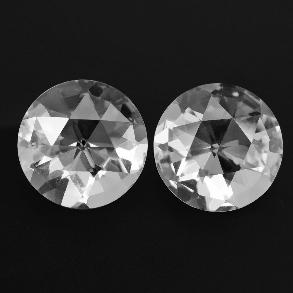 CRYSTAL HIGH DOME ROSE CUT ROUND (DES#17) 12MM 5.20 Cts.