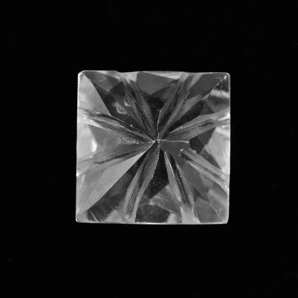 CRYSTAL CHECKER TOP PRINCESS BACK LAZER CUT SQUARE (DES#20) 6MM 1.08 Cts.