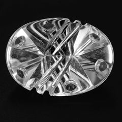 CRYSTAL FLAT BUFFTOP SUPPER BUBBLE OVAL (DES#115)14X10MM 5.62 Cts.