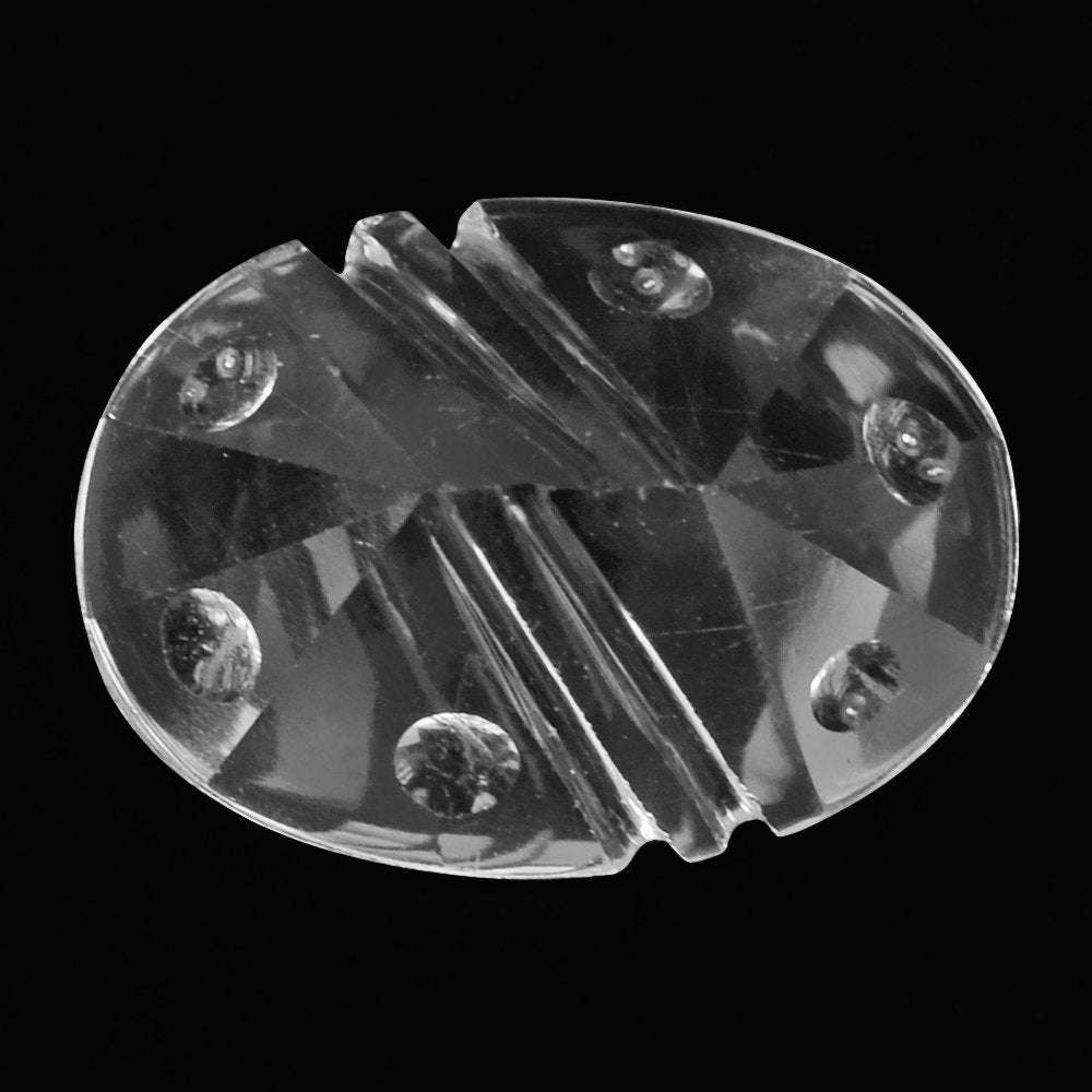 CRYSTAL FLAT BUFFTOP SUPPER BUBBLE OVAL (DES#115)14X10MM 5.62 Cts.