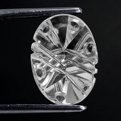 CRYSTAL FLAT BUFFTOP SUPPER BUBBLE OVAL (DES#115)14X10MM 5.62 Cts.