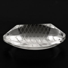 CRYSTAL BUFFTOP CARVED NET BACK MARQUISE (DES#104) 20x12MM 10.00 Cts.