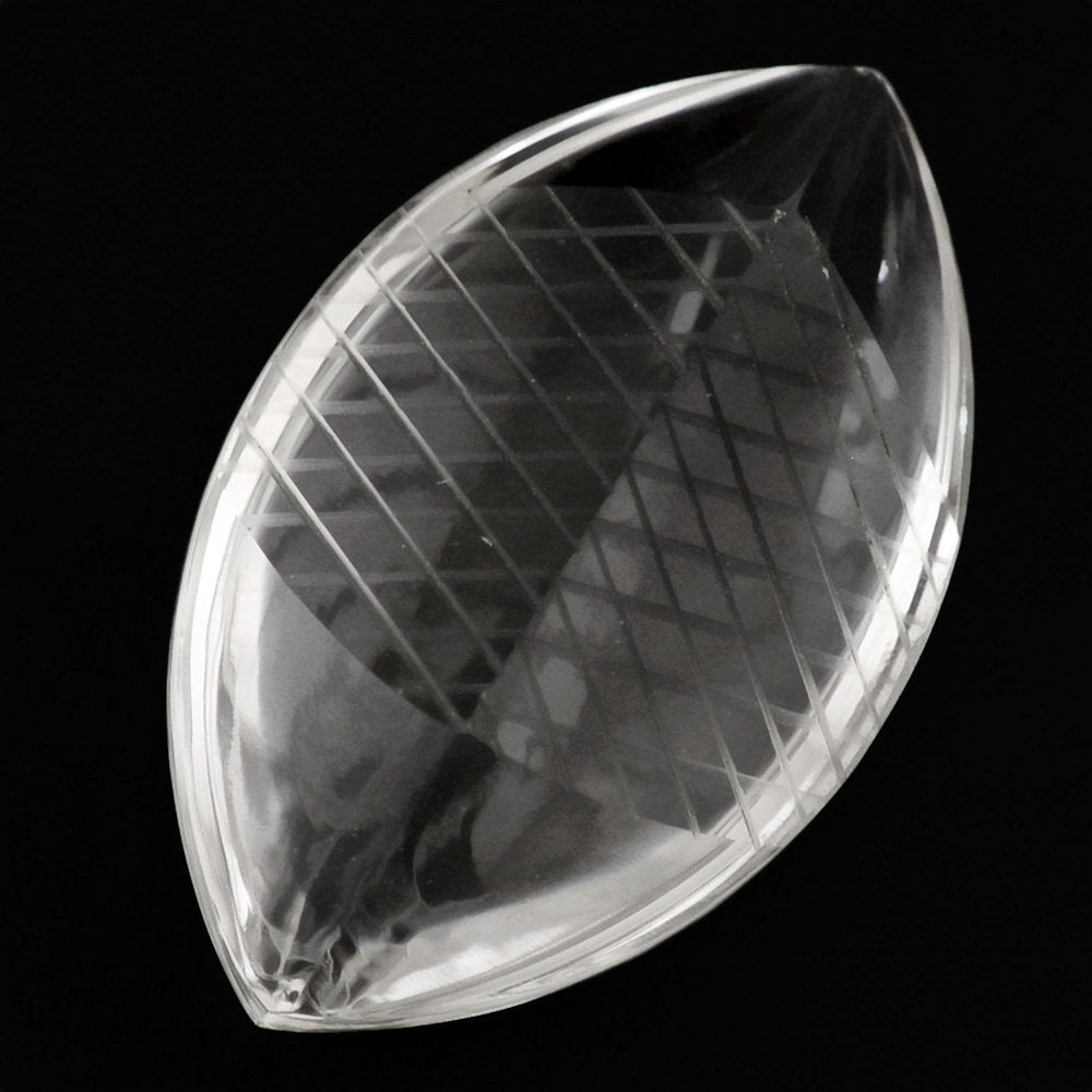 CRYSTAL BUFFTOP CARVED NET BACK MARQUISE (DES#104) 20x12MM 10.00 Cts.