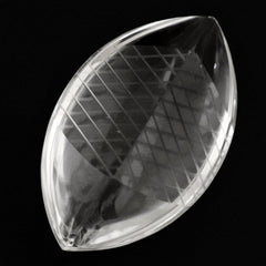 CRYSTAL BUFFTOP CARVED NET BACK MARQUISE (DES#104) 20x12MM 10.00 Cts.