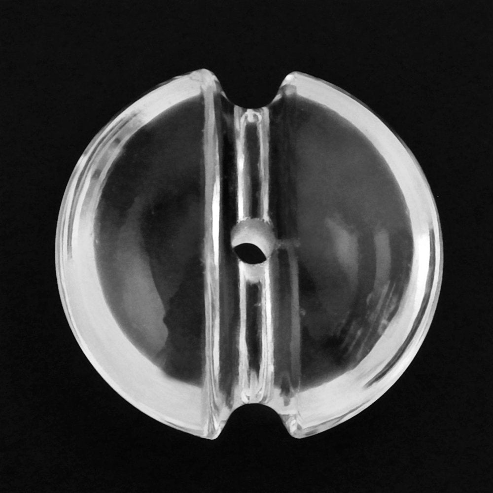 CRYSTAL LENTIL ROUND WITH CARVED BELT (FULL DRILL 1MM) (DES#25) 10MM 2.83 Cts.