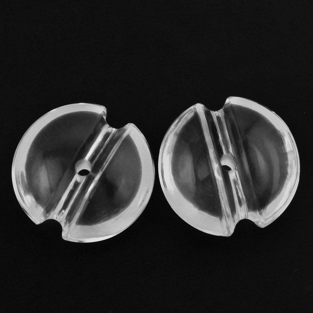 CRYSTAL LENTIL ROUND WITH CARVED BELT (FULL DRILL 1MM) (DES#25) 10MM 2.83 Cts.