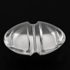 CRYSTAL LENTIL ROUND WITH CARVED BELT (FULL DRILL 1MM) (DES#25) 14MM 8.10 Cts.