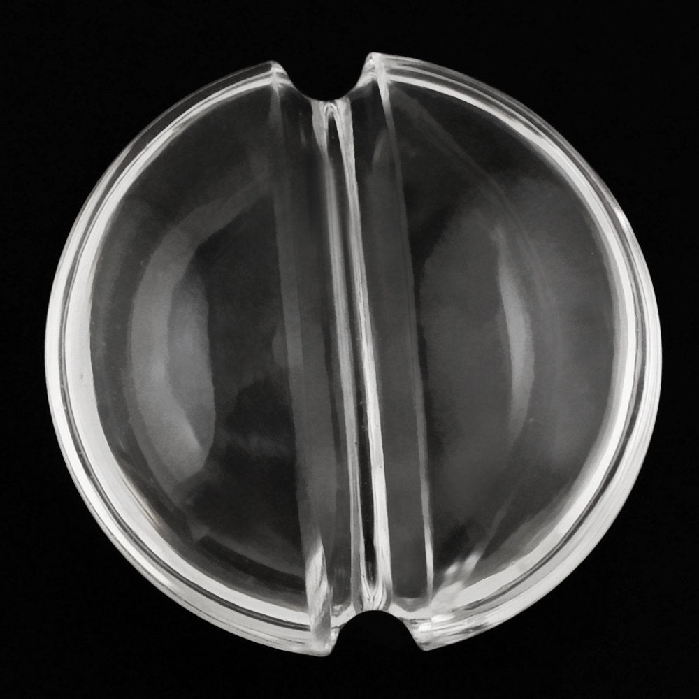 CRYSTAL LENTIL ROUND WITH CARVED BELT (DES#25) (FULL DRILL 1MM) 14MM 7.58 Cts.