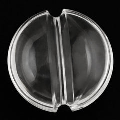 CRYSTAL LENTIL ROUND WITH CARVED BELT (DES#25) (FULL DRILL 1MM) 14MM 7.58 Cts.