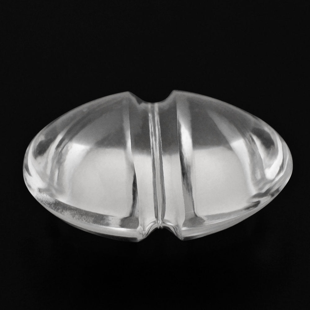 CRYSTAL LENTIL ROUND WITH CARVED BELT (DES#25) (FULL DRILL 1MM) 14MM 7.58 Cts.