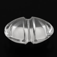 CRYSTAL LENTIL ROUND WITH CARVED BELT (DES#25) (FULL DRILL 1MM) 14MM 7.58 Cts.