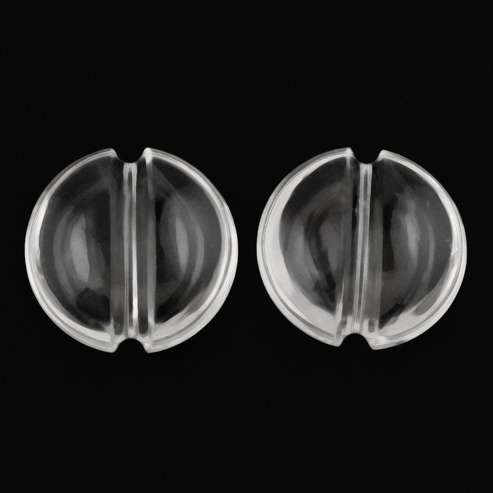 CRYSTAL LENTIL ROUND WITH CARVED BELT (DES#25) (FULL DRILL 1MM) 14MM 7.58 Cts.