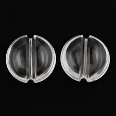 CRYSTAL LENTIL ROUND WITH CARVED BELT (DES#25) (FULL DRILL 1MM) 14MM 7.58 Cts.