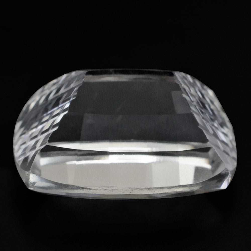 CRYSTAL CUSHION STEP CUT WITH CARVED SIDES (DES#78) 16X12MM 11.70 Cts.
