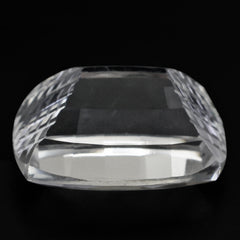 CRYSTAL CUSHION STEP CUT WITH CARVED SIDES (DES#78) 16X12MM 11.70 Cts.