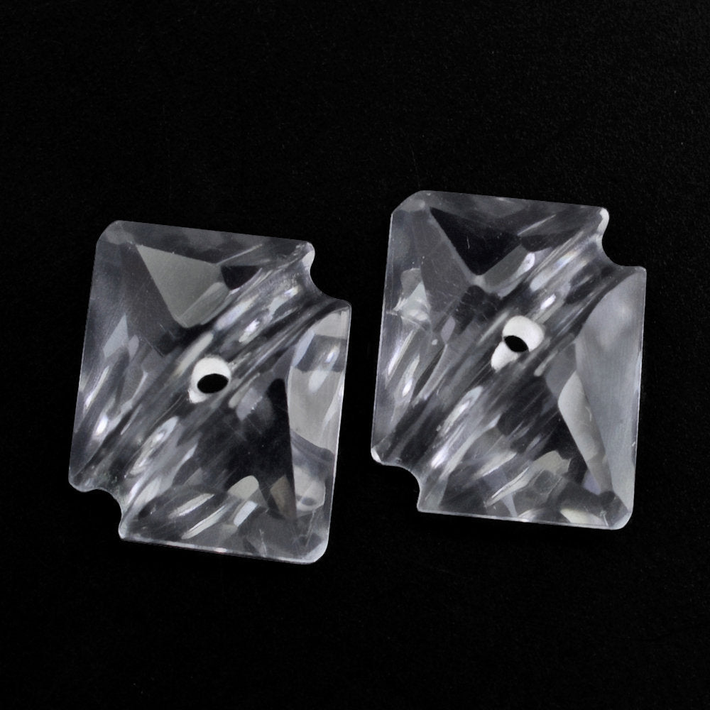 CRYSTAL OCTAGON CABS WITH CARVED BELT (DES#27) (FULL DRILL 1MM) 10X8MM 2.23 Cts.