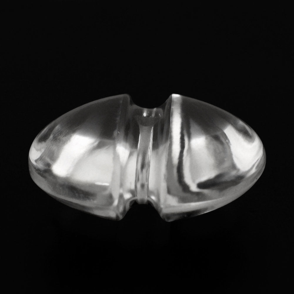 CRYSTAL LENTIL ROUND WITH CARVED BELT (FULL DRILL 1MM) (DES#25) 12MM 5.07 Cts.