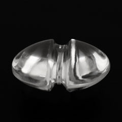CRYSTAL LENTIL ROUND WITH CARVED BELT (FULL DRILL 1MM) (DES#25) 12MM 5.07 Cts.