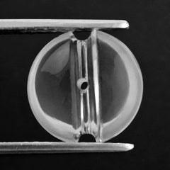 CRYSTAL LENTIL ROUND WITH CARVED BELT (FULL DRILL 1MM) (DES#25) 12MM 5.07 Cts.
