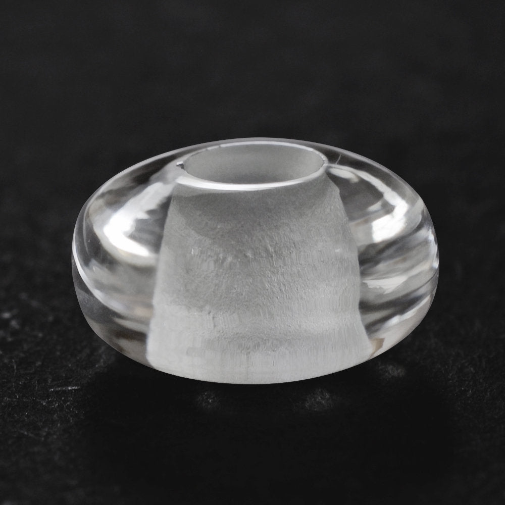 CRYSTAL ORGANIC ROUND BEADS (SI/HI) (DES#155) 14MM 9.75 Cts.