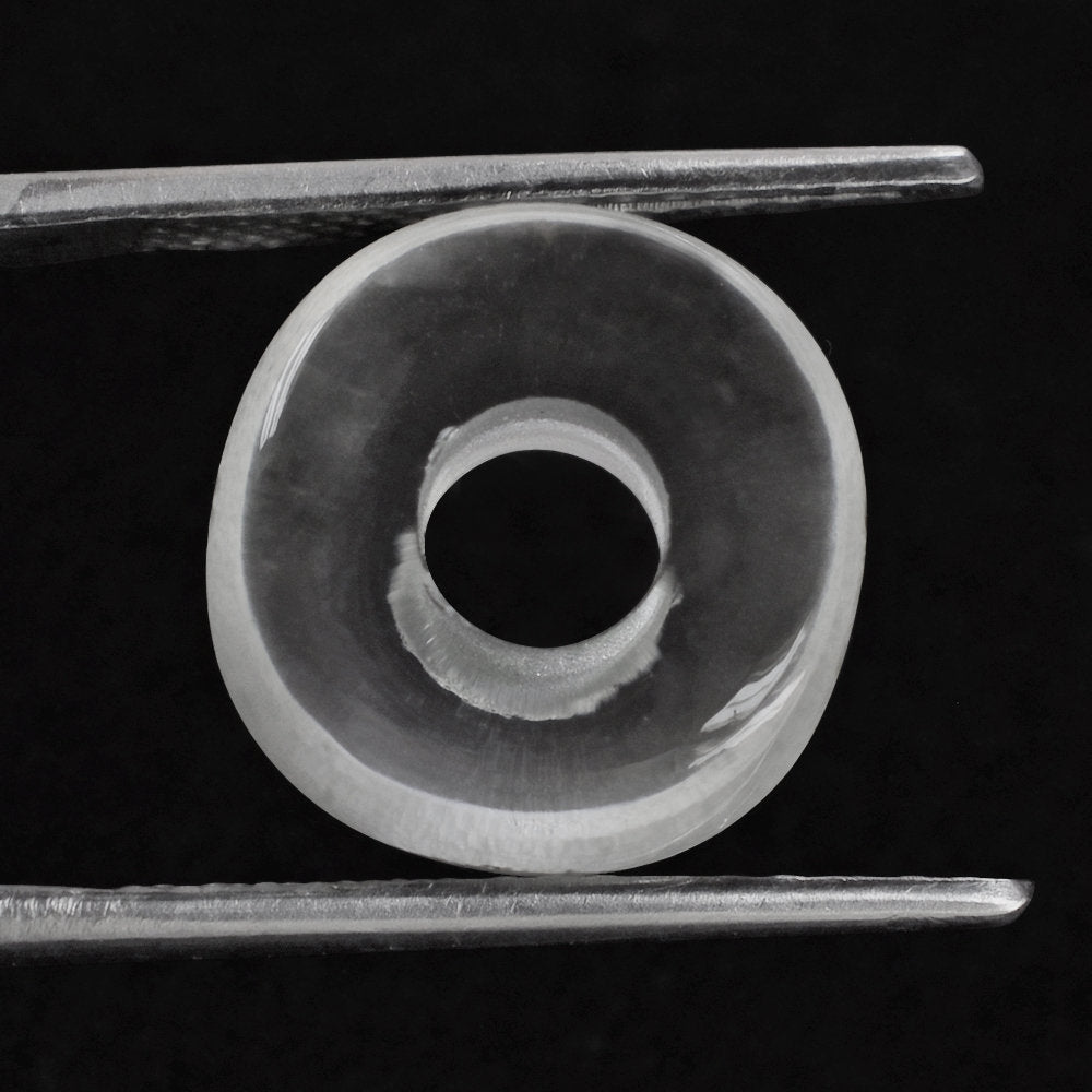 CRYSTAL ORGANIC ROUND BEADS (SI/HI) (DES#155) 14MM 9.75 Cts.