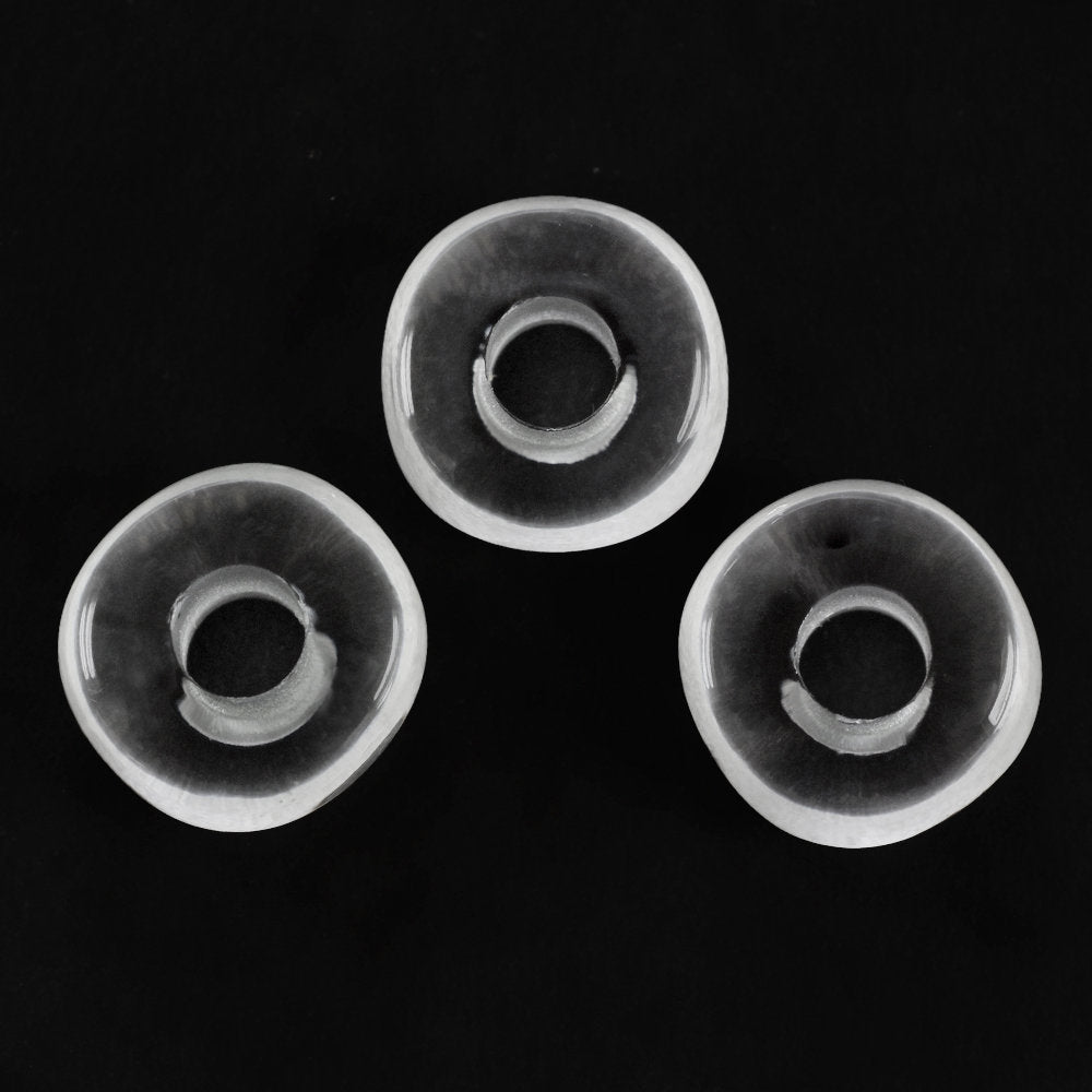 CRYSTAL ORGANIC ROUND BEADS (SI/HI) (DES#155) 14MM 9.75 Cts.