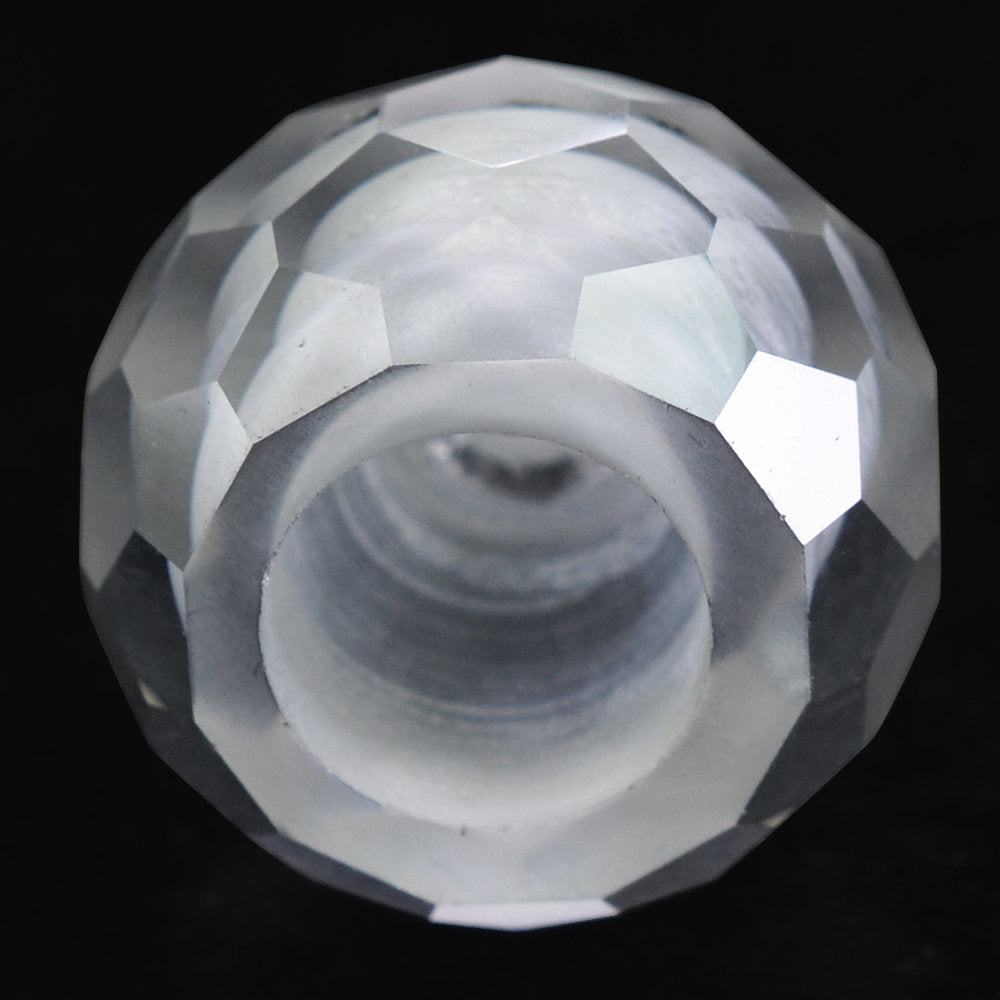 CRYSTAL QUARTZ IRREGULAR FACETED ROUNDEL (FULL DRILL) 16MM 18.60 Cts.