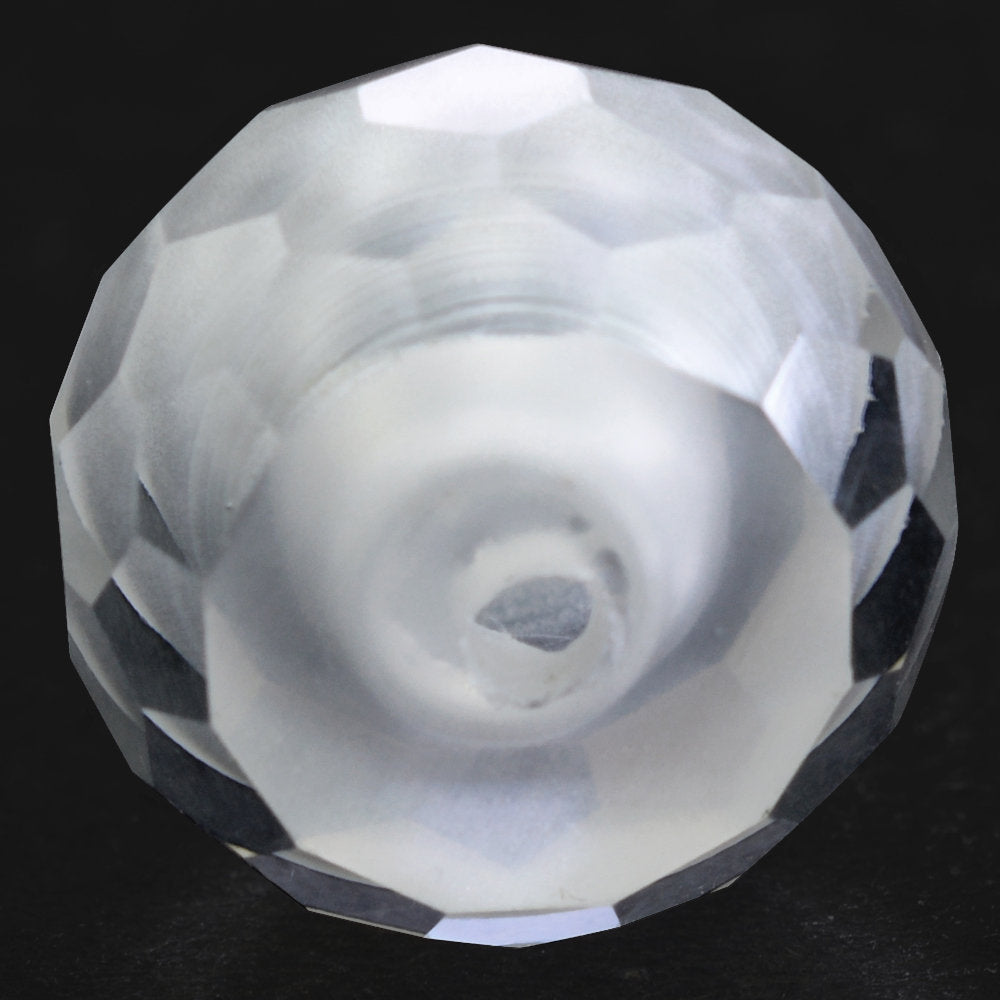 CRYSTAL QUARTZ IRREGULAR FACETED ROUNDEL (FULL DRILL) 16MM 18.60 Cts.