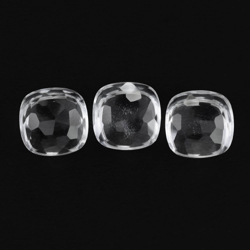 ROCK CRYSTAL QUARTZ CUSHION BOTTLE CORK CAB 10.50MM 7.54 Cts.