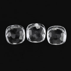 ROCK CRYSTAL QUARTZ CUSHION BOTTLE CORK CAB 10.50MM 7.54 Cts.