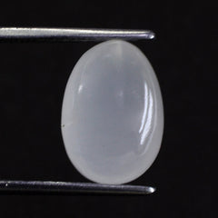 ROCK CRYSTAL QUARTZ PLAIN EGG (HALF DRILL) 14X10MM 9.64 Cts.