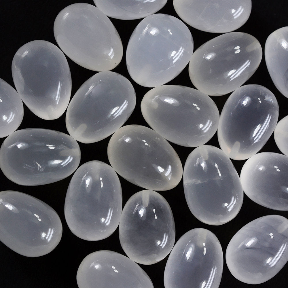 ROCK CRYSTAL QUARTZ PLAIN EGG (HALF DRILL) 14X10MM 9.64 Cts.