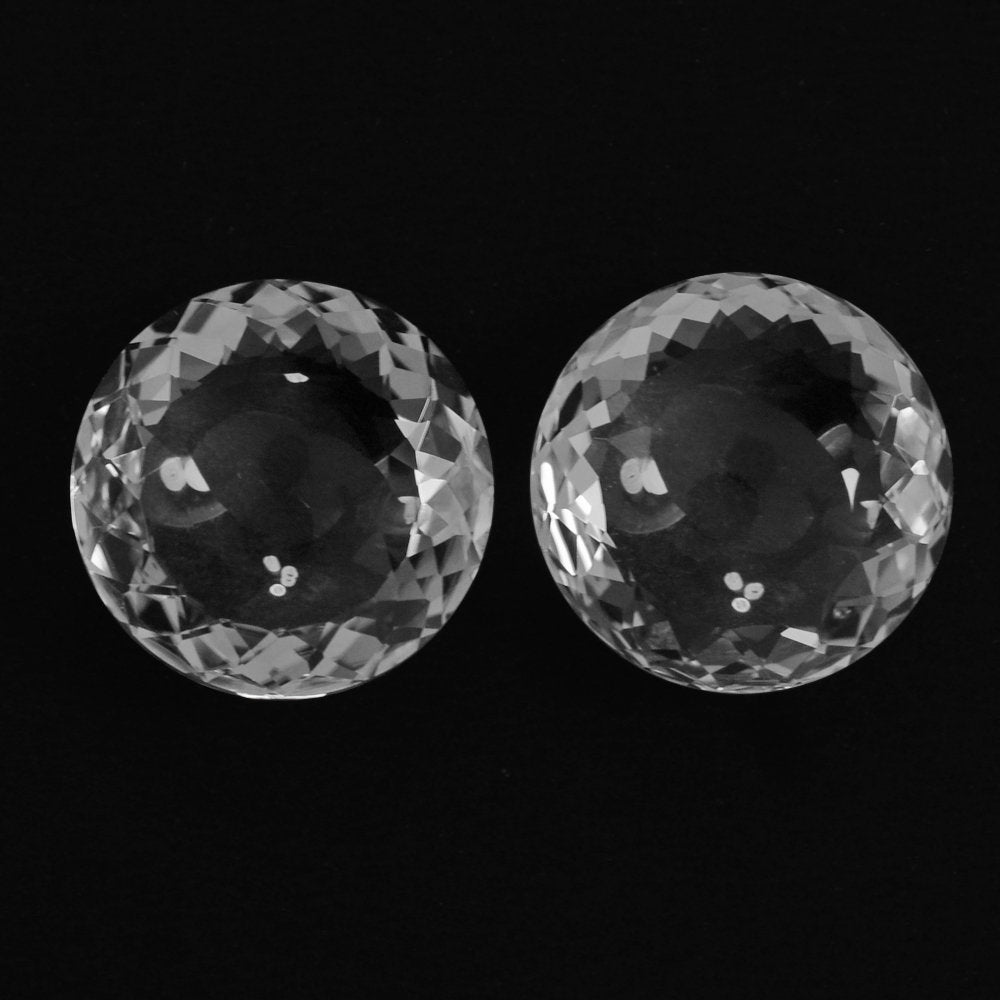 CRYSTAL QUARTZ SPECIAL CUT LENTIL ROUND 15MM 10.70 Cts.