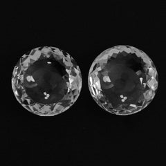 CRYSTAL QUARTZ SPECIAL CUT LENTIL ROUND 15MM 10.70 Cts.