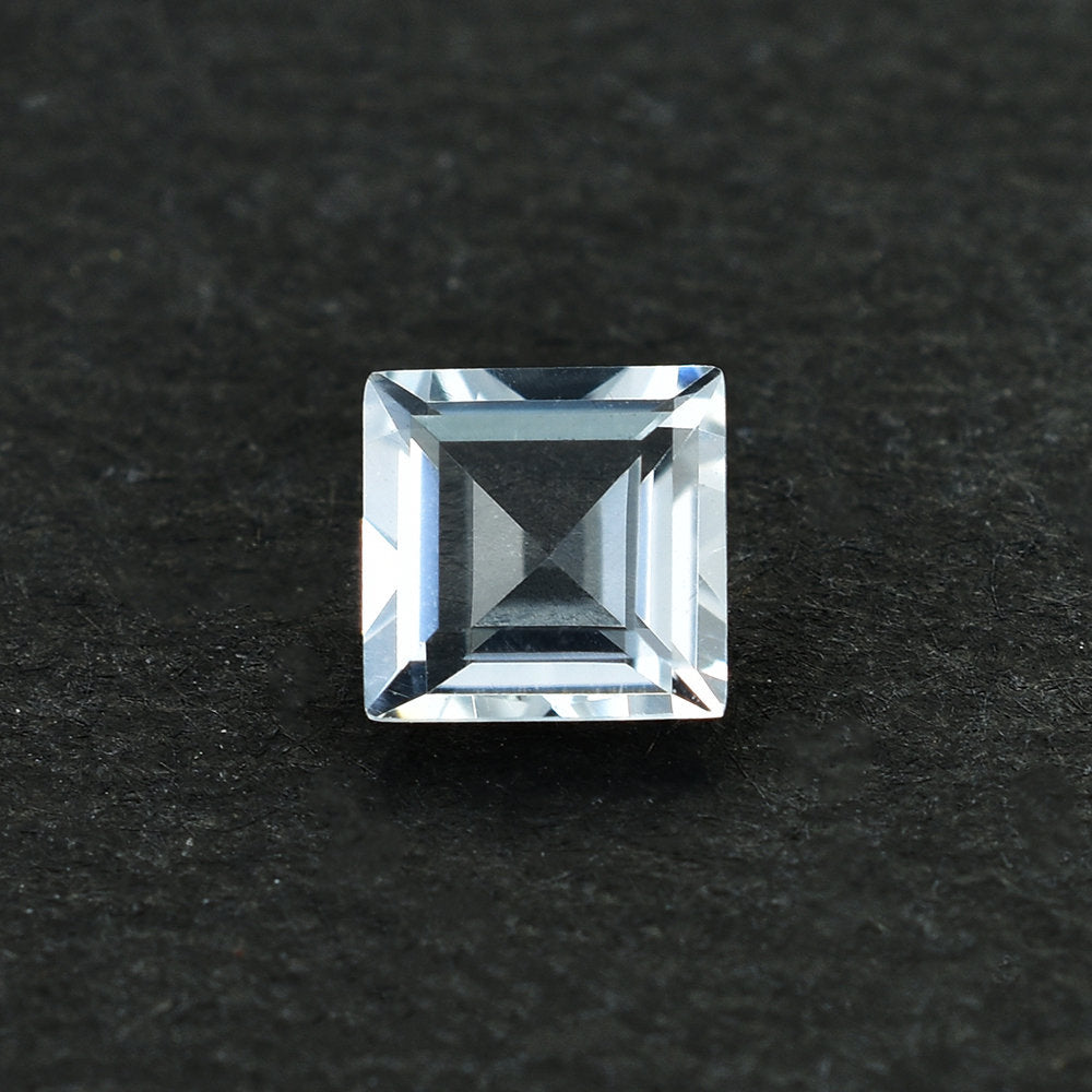 CRYSTAL QUARTZ MACHINE CUT SQUARE 5X5MM 0.55 Cts.
