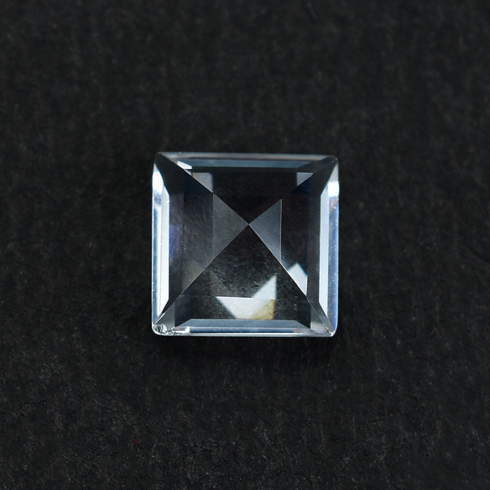 CRYSTAL QUARTZ MACHINE CUT SQUARE 6X6MM 0.99 Cts.