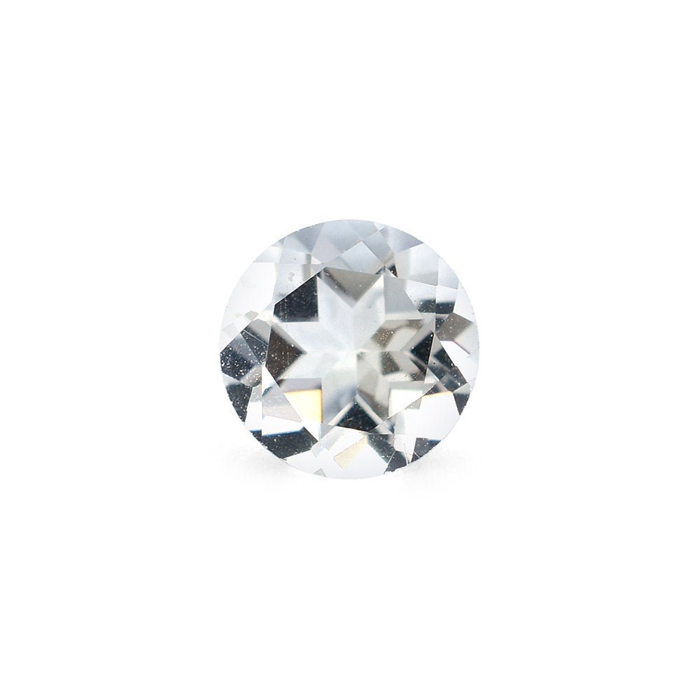 CRYSTAL QUARTZ MACHINE CUT ROUND 6.00MM 0.76 Cts.