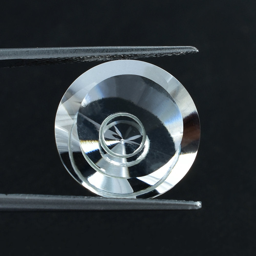 CRYSTAL QUARTZ SPIREL CUT ROUND 15.00MM 10.54 Cts.