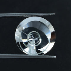 CRYSTAL QUARTZ SPIREL CUT ROUND 15.00MM 10.54 Cts.