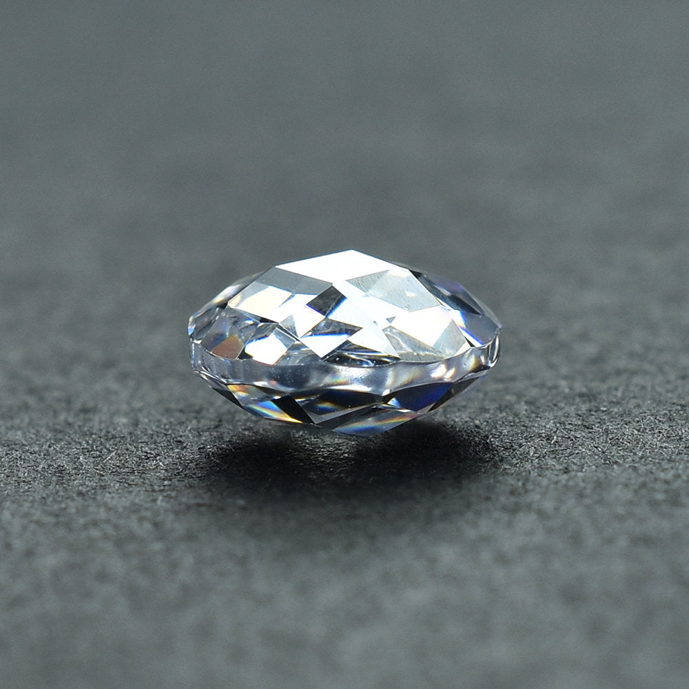 CRYSTAL QUARTZ CHECKER CUT BRIOLETTE ROUND 8MM 4.26 Cts.