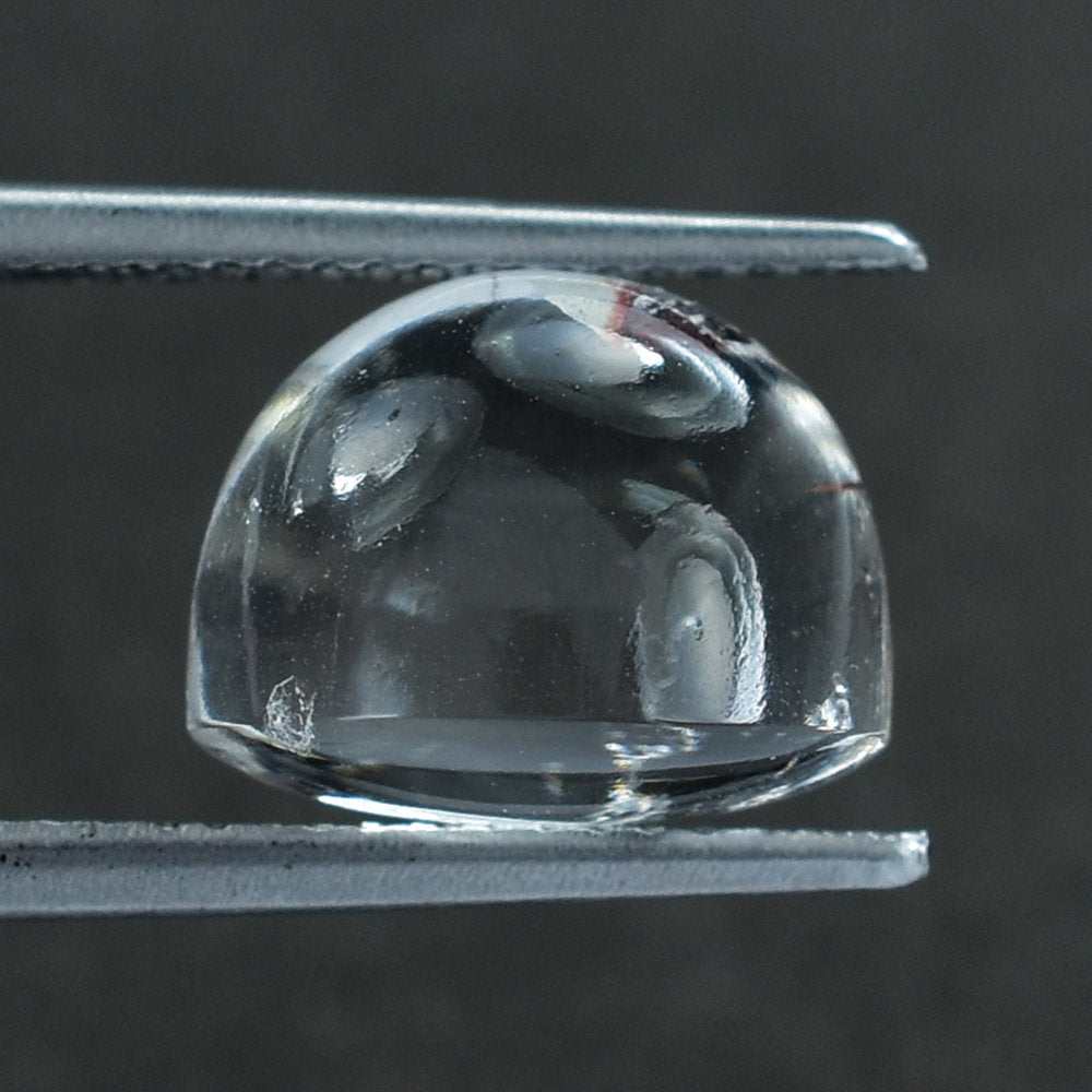 CRYSTAL QUARTZ PLAIN ROUND CAB 11MM 7.70 Cts.