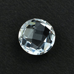 CRYSTAL QUARTZ CHECKER CUT BRIOLETTE ROUND 9.00MM 2.25 Cts.