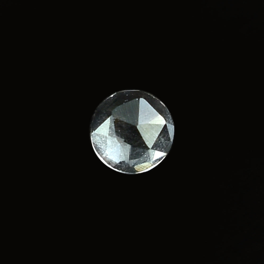 CRYSTAL ROCK QUARTZ ROSE CUT ROUND CAB (WHITE/CLEAN) 2.50X2.50 MM 0.07 CTS