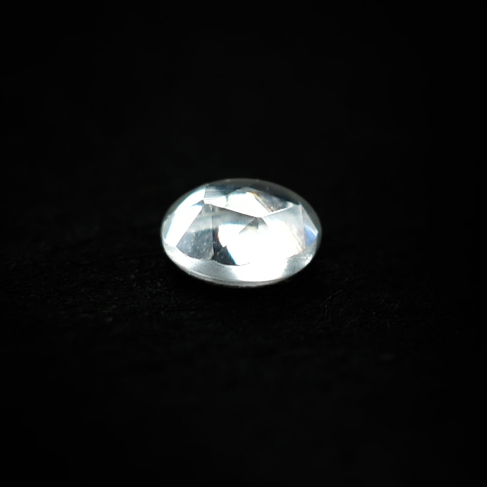 CRYSTAL ROCK QUARTZ ROSE CUT ROUND CAB (WHITE/CLEAN) 2.50X2.50 MM 0.07 CTS
