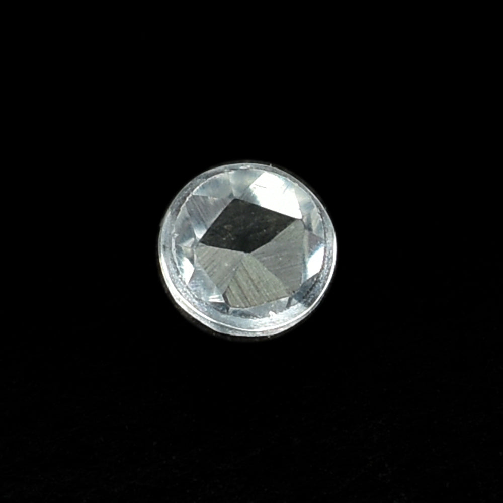 CRYSTAL ROCK QUARTZ ROSE CUT ROUND CAB (WHITE/CLEAN) 2.50X2.50 MM 0.07 CTS